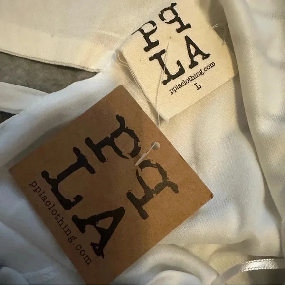 NWT PPLA Dottie Black and White Striped High-Low Top size L - Picture 9 of 10